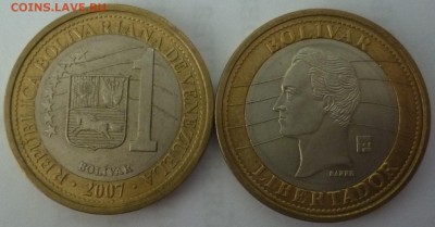 ДК Иностранные,Биметалл,Спорт,Канада,Корабли,Война 25 р - Венесуэла 1 боливар.JPG