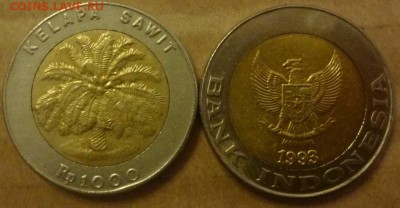 ДК Иностранные,Биметалл,Спорт,Канада,Корабли,Война 25 р - Индонезия 1000 рупий