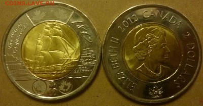 ДК Иностранные,Биметалл,Спорт,Канада,Корабли,Война 25 р - Канада 2 доллара Парусник.JPG