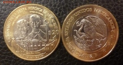 ДК Иностранные,Биметалл,Спорт,Канада,Корабли,Война 25 р - Мексика 20 долларов Герои.JPG