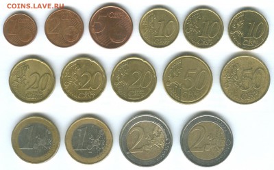 Евро 15 монет до 01.11.2014 - eur1