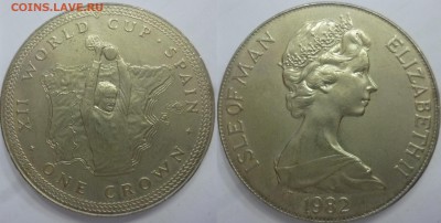 ДК Иностранные,Биметалл,Спорт,Канада,Корабли,Война 25 р - Остров Мэн 1 крона Чемпионат Мира.JPG