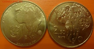 ДК Иностранные,Биметалл,Спорт,Канада,Корабли,Война 25 р - Португалия 2,5 евро Футбол 2010.JPG