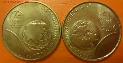 ДК Иностранные,Биметалл,Спорт,Канада,Корабли,Война 25 р - Португалия 2,5 евро Олимпиада 2008.JPG
