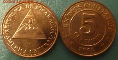 ДК Иностранные,Биметалл,Спорт,Канада,Корабли,Война 25 р - Никарагуа 5 сентаво.JPG