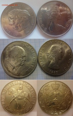 ДК Иностранные,Биметалл,Спорт,Канада,Корабли,Война 25 р - Великобритания Свадьба Дианы и Чарльза, Черчиль, Королева.JPG