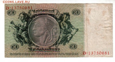 Германия, 3 рейх, 50 марок (1933), до 30.10 @ 22:00 - banknote_1933