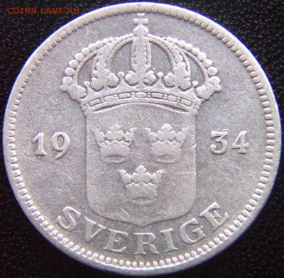 Швеция_50 эре (полкроны) 1934. Серебро; до 28.10_22.36мск - 8396