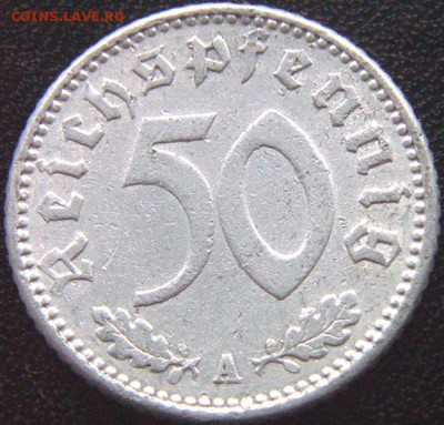 Германия_3-й Рейх_50 рейхспфеннигов 1943(А); до 28.10_22.40м - 8747
