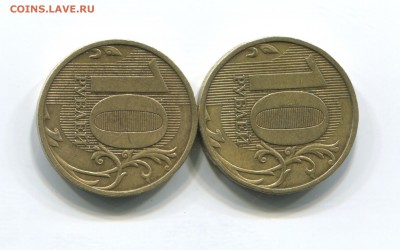 10 рублей 2009 ммд вариант Б вер. и ниж. линии  ноля толстые - 10р09м Б завиток кас канта , поперечные линии толще 1