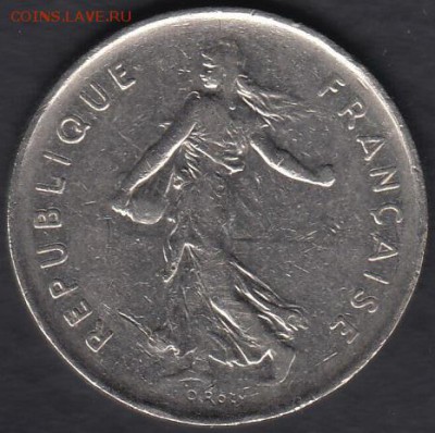 Франция 5 франков 1971 до 30.10.2014 22-00 - Франция 5 франков 1971 р