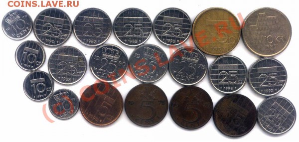 L20 Набор монет Голландии 20 шт. до 01.05 в 22.00 - L20 Holland -1