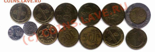 L25 Набор монет Финляндии 13 шт. до 01.05 в 22.00 - L25 Finland -1