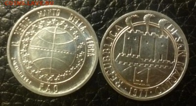 ДК Иностранные,Биметалл,Спорт,Канада,Корабли,Война 25 р - Сан-Марино 1 лира ФАО.JPG