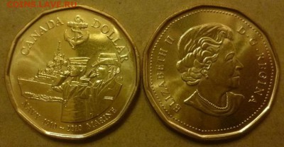 ДК Иностранные,Биметалл,Спорт,Канада,Корабли,Война 25 р - Канада 1 доллар Флот.JPG