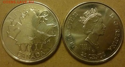 ДК Иностранные,Биметалл,Спорт,Канада,Корабли,Война 25 р - Канада 25 центов Золотой юбилей.JPG