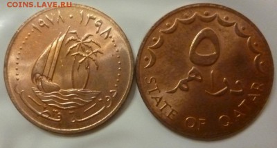 ДК Иностранные,Биметалл,Спорт,Канада,Корабли,Война 25 р - Катар 5 дирхам Корабль.JPG