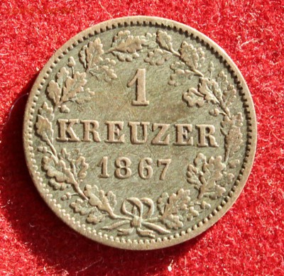 С 1 РУБЛЯ ВЮРТЕМБЕРГ  1 крейцер 1867г. до 5.11.14г.в 22-00 - IMG_2262.JPG