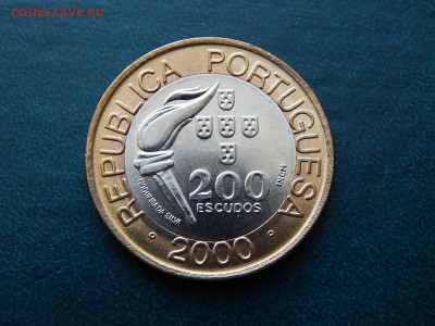 ПОРТУГАЛИЯ 200 эскудо ОЛИМПИАДА в Сиднее 2000 (би-метал) - DSCN2465.JPG