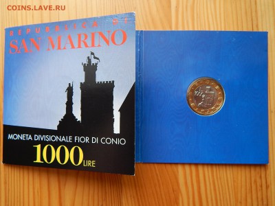 САН МАРИНО 1000 лир 1987 Unс (би-метал) в блистере - DSCN2454.JPG