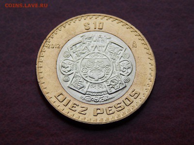 МЕКСИКА 10 песо 2012 (би-метал) - DSCN3216.JPG