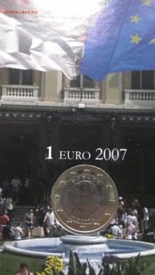 Монако 1 евро 2007 год до 2.11 - IMAG1435