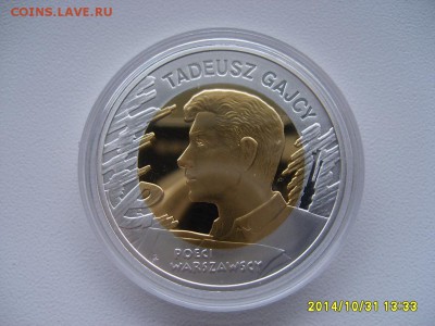 ПОЛЬША,10 злотых 2009г(Tadeusz Gajcy,Ag,позолота)!до 2.11. - S6002496.JPG