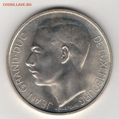 Ag ЛЮКСЕМБУРГ 100 ФРАНКОВ 1964 ДО 06.11.14 В 22.00МСК (9886) - 5-люк64