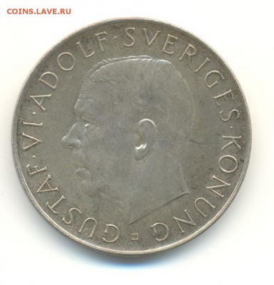 Ag. швеция 5 крон 1952. 70 лет Г.А. AU. до 4.11 22:00 - 3