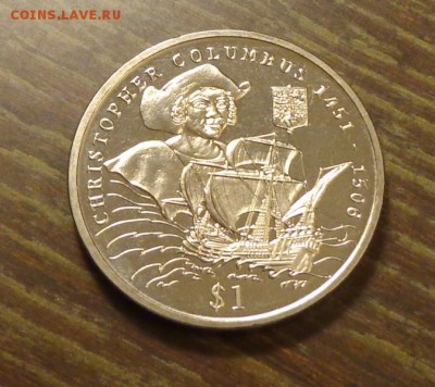 ЛИБЕРИЯ - доллар КОРАБЛЬ, КОЛУМБ до 7.11, 22.00 - Либерия Колумб - 1