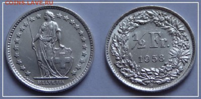 № 154 - 1.2 франка Швейцария 1958.JPG