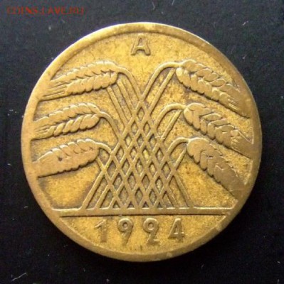 3 - Германия 10 рентенпфеннигов (1924 А) А