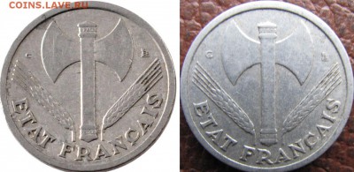 Франция 1фр. 1944г. Вопрос по размеру "С". - 00