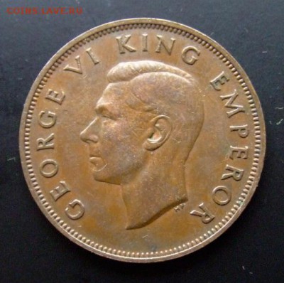 3 - Новая Зеландия 1 пенни (1946) №2 А