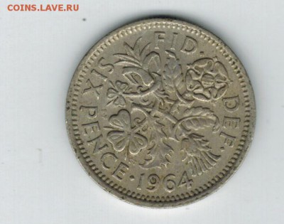Великобритания 6 пенсов 1964 до 06.11.2014   22-00 - 1 3