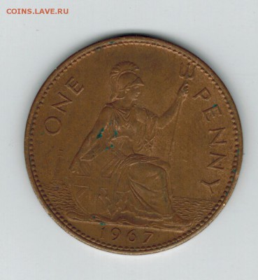 Великобритания 1 пенни 1967 до 06.11.2014   22-00 - 1 6