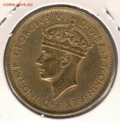 Брит.Зап.Африка 2 шиллинга 1938 до 10.11 в 22.00мск (А224) - 4-зап-аф