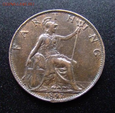 3 - Великобритания 1 фартинг (1897) «Виктория (в трауре)» Р