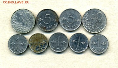 Монеты Русской, буржуазной, современной Финляндии 1865 -2001 - 50 п.1,5 м.1952-92.2