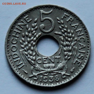 Французский Индокитай 5 центов 1938. До 11.11.2014. - 2