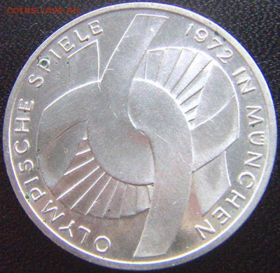 ФРГ_памятные 10 марок 1972. Отличное серебро; до 06.11_22.02 - 8852