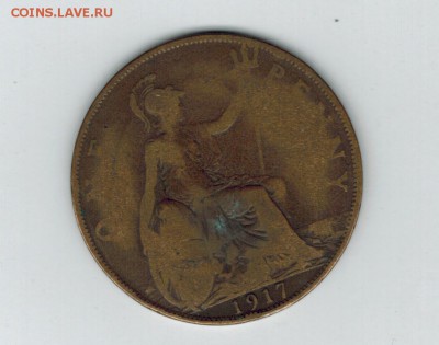 Великобритания 1 пенни 1917 до 08.11.2014   22-00 - 1 6