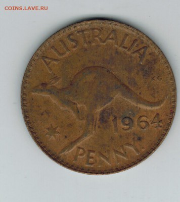 Австралия 1 пенни 1964 до 10.11.2014   22-00 - 1 3