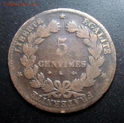 3 - Франция 5 сантимов (1876) Р