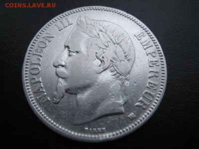 1869, Франция, 5 фр, серебро, до 10.11 в 22-10 мск - IMG_2977.JPG