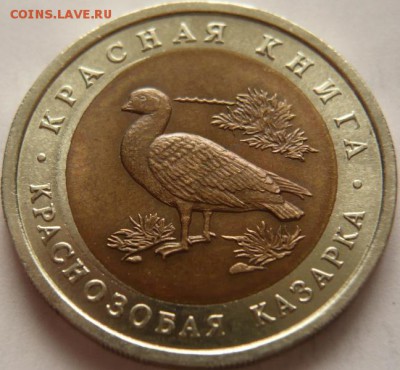 К.К. Краснозобая казарка 10 руб. 1992 двойной выруб. Оценка. - P1240436.JPG