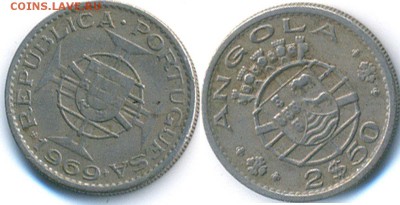 Ангола 2,5 эскудо 1969 до 15.11.14 22:00 МСК - M180