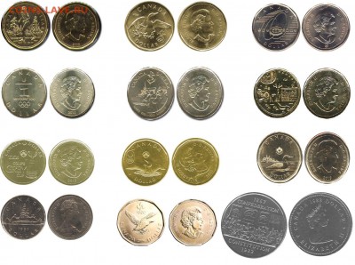 Канада. Набор монет $1 * 12 монет 1982-2013 гг. до 14.11.14 - 10005G-G