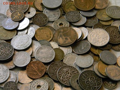СТАРИННЫЕ МОНЕТЫ  ЕВРОПЫ до 1950 года на вес от 1 кг - DSCN0904.JPG