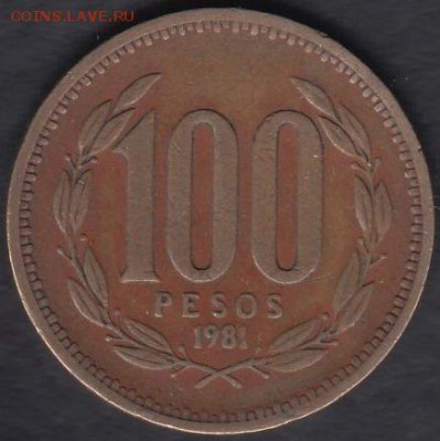 Чили 100 песо 1981 до 11.11.2014 22-00 - Чили 100 песо 1981 а